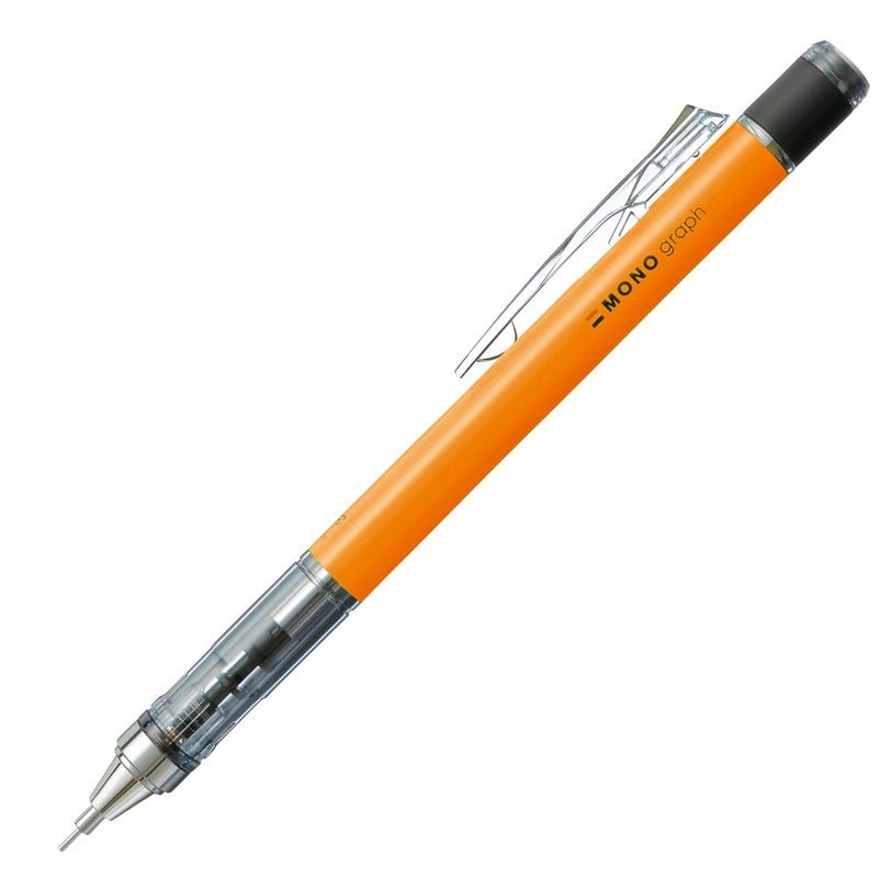 Tombow Mechanical Pencil, Monograph 0.5mm, Neon Orange (DPA-134D) - Image 1
